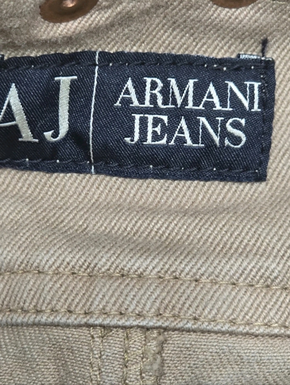 Armani Jeans Khaki Denim Mini‎ Skirt Comfort Fit Size 8 - Picture 11 of 13